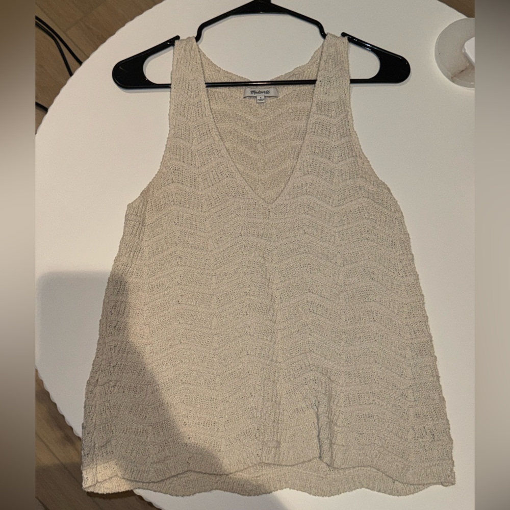 Madewell Women's Cream Crochet Tank